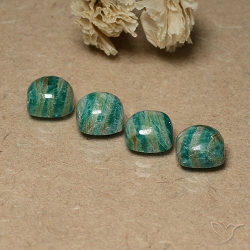 Details about   Lovely Lot Natural Amazonite 16X16 mm Square Cabochon Loose Gemstone 