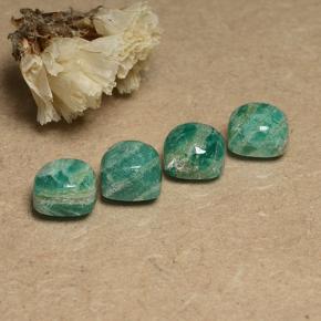8.87 ctw Green Amazonite Stones, Natural Amazonite in Cushion Cabochon Shape for Sale