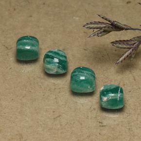 Pine Green Amazonit Edelstein - 0.9ct Kissen Cabochon (ID: 491691)