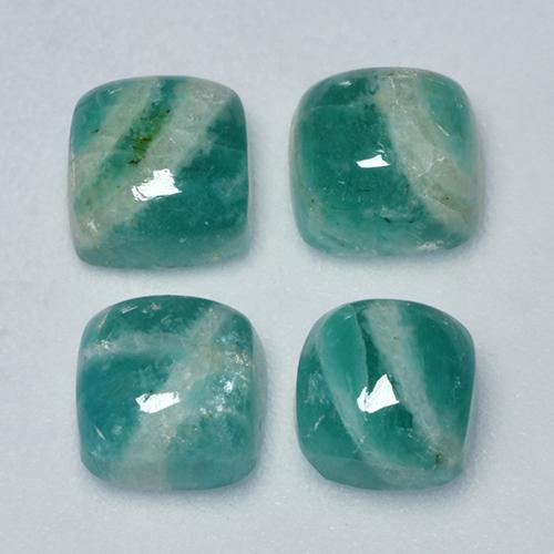 0.7ct Cushion Cabochon Blue-Green Amazonite Gem for sale 0.7ct Cushion Cabochon Blue-Green Amazonite Gem (ID: 491697)
