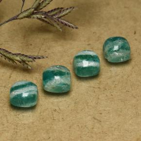 2.92 ctw Green Amazonite Stones, Natural Amazonite in Cushion Cabochon Shape for Sale