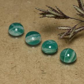 Amazonite Gemstones in 5.1 mm Size for Sale, Amazonite Stones in Blue-Green Color