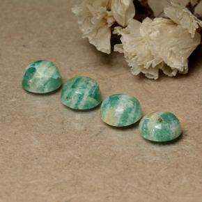 Amazonite Gemstones in 6 mm (calibrated) Size for Sale, Amazonite Stones in Pine Green Color