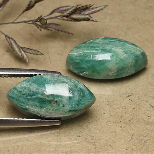 13.98 ct Green Amazonite, 17.9 x 9.1 mm Marquise Cut From Madagascar, Photo A