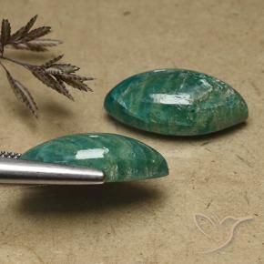 Amazonite Gemstones in 19.9 x 10.1 mm Size for Sale, Amazonite Stones in Cool Green Color