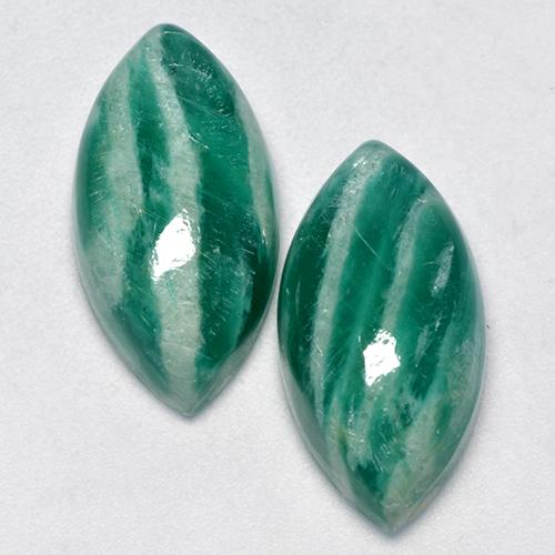Medium Green Amazonite Gem - 7.4ct Marquise Cabochon (ID: 491729)