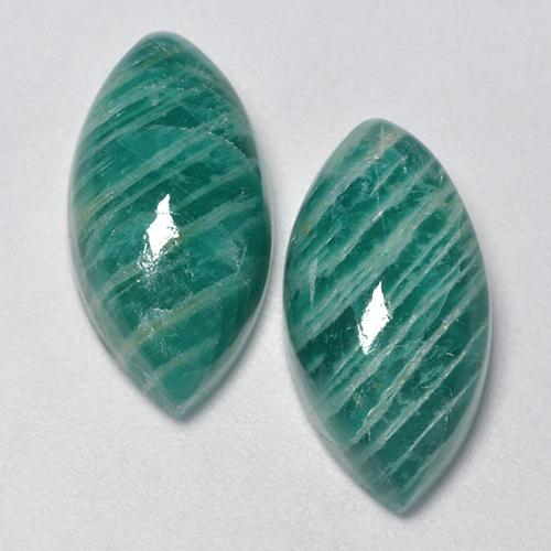 15.63 ctw Green Amazonite Gemstones, Amazonite Gems in Marquise Cabochon Shape for Sale.