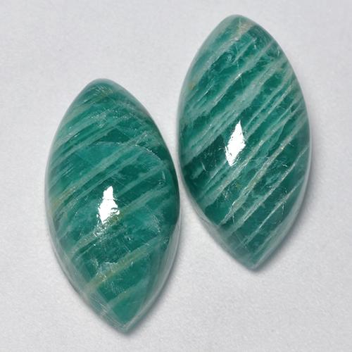 15.63 ctw Green Amazonite Stones, Natural Amazonite in Marquise Cabochon Shape for Sale