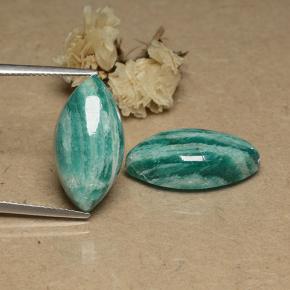 9.2ct Marquise Cabochon Blue-Green Amazonite Gem for sale 9.2ct Marquise Cabochon Blue-Green Amazonite Gem (ID: 491739)