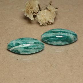 18.33 ctw Green Amazonite Stones, Natural Amazonite in Marquise Cabochon Shape for Sale