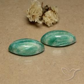 19.10 ctw Green Amazonite Stones, Natural Amazonite in Marquise Cabochon Shape for Sale