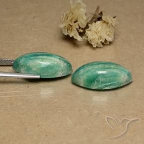 Amazonite Gemstones in 20 x 10.3 mm Size for Sale, Amazonite Stones in Cool Green Color