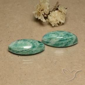 17.71 ctw Green Amazonite Stones, Natural Amazonite in Marquise Cabochon Shape for Sale
