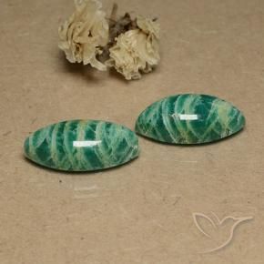 18.56 ctw Green Amazonite Stones, Natural Amazonite in Marquise Cabochon Shape for Sale