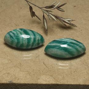14.83 ctw Green Amazonite Stones, Natural Amazonite in Marquise Cabochon Shape for Sale