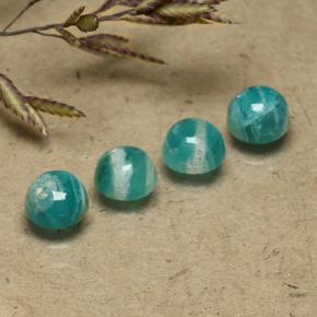 0.6ct Round Cabochon Blue-Green Amazonite Gem for sale 0.6ct Round Cabochon Blue-Green Amazonite Gem (ID: 491798)