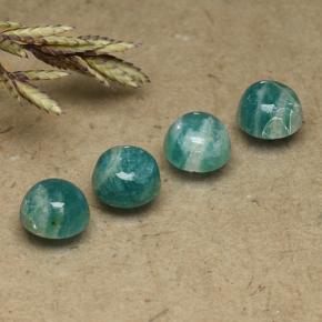 Amazonite Gemstones in 5 mm (calibrated) Size for Sale, Amazonite Stones in Blue-Green Color
