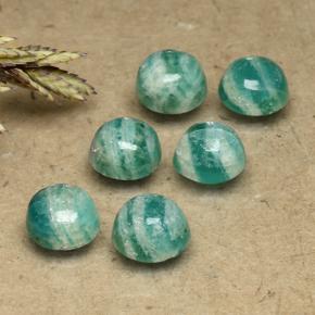 0.6ct Round Cabochon Blue-Green Amazonite Gem for sale 0.6ct Round Cabochon Blue-Green Amazonite Gem (ID: 491802)