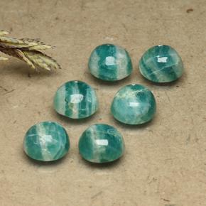 Amazonite Gemstones in 6 mm (calibrated) Size for Sale, Amazonite Stones in Cool Green Color