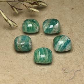 Amazonite Gemstones in 7.3 x 7.3 mm Size for Sale, Amazonite Stones in Cool Green Color