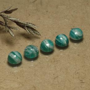 0.6ct Round Cabochon Blue-Green Amazonite for sale thumb image of 0.6ct Round Cabochon Blue-Green Amazonite (ID: 491810)