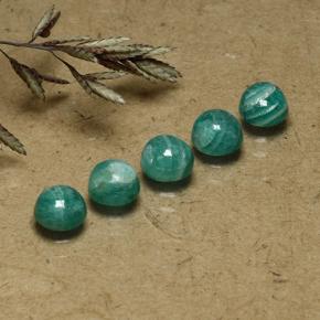 Amazonite Gemstones in 5 mm (calibrated) Size for Sale, Amazonite Stones in Blue-Green Color