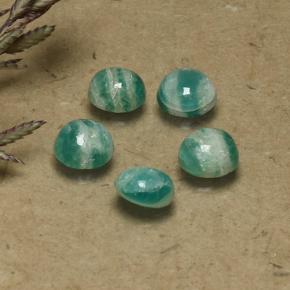 Amazonite Gemstones in 5 mm (calibrated) Size for Sale, Amazonite Stones in Blue-Green Color