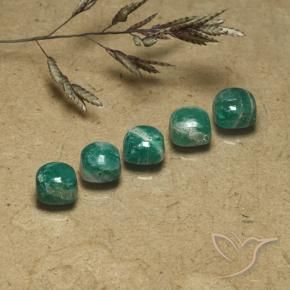Amazonite Gemstones in 5 x 5 mm (calibrated) Size for Sale, Amazonite Stones in Cool Green Color