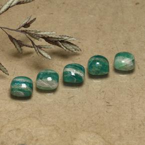 Amazonite Gemstones in 5.3 x 5.3 mm Size for Sale, Amazonite Stones in Cool Green Color
