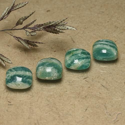 5.92ctw Natural Cool Green Amazonite, Cushion, Opaque