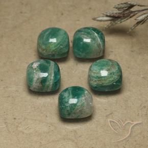 Amazonite Gemstones in 7.4 x 7.3 mm Size for Sale, Amazonite Stones in Cool Green Color