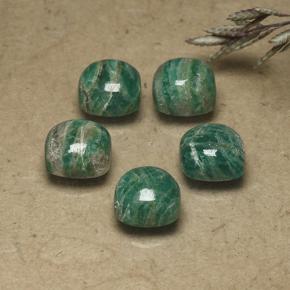 1.9ct Cushion Cabochon Blue-Green Amazonite Gem for sale 1.9ct Cushion Cabochon Blue-Green Amazonite Gem (ID: 491852)
