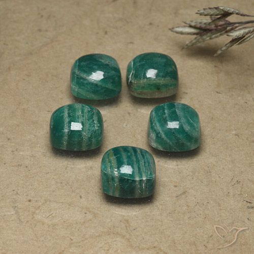 9.44ctw Natural Cool Green Amazonite, Cushion, Opaque