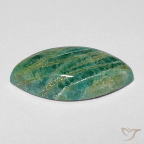Amazonite Gemstone in 19.7 x 9.9 mm Size for Sale, Amazonite Stone in Medium Green Color