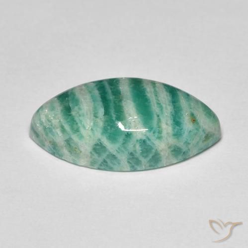 Amazonite Gemstone in 17.8 x 9.1 mm Size for Sale, Amazonite Stone in Cool Green Color