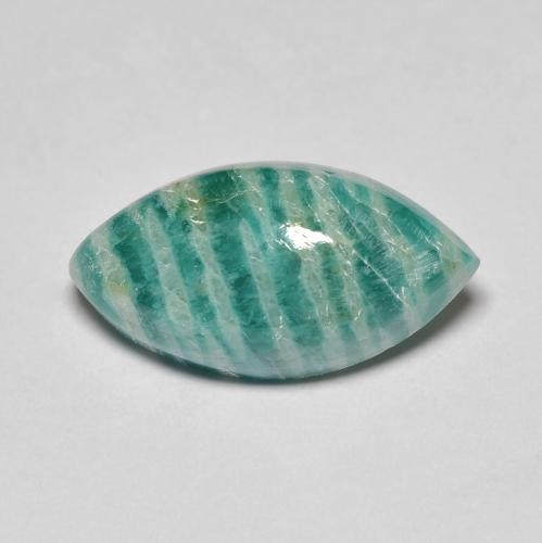 6.92 ct Green Amazonite Stone, Natural Amazonite in Marquise Cabochon Shape for Sale