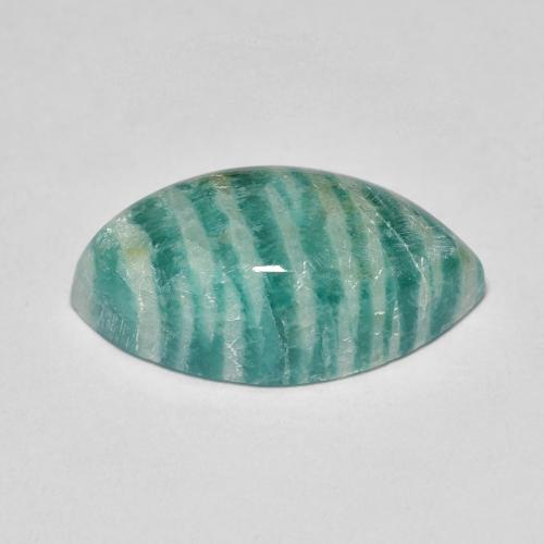 Amazonite Gemstone in 17.6 x 9.2 mm Size for Sale, Amazonite Stone in Pine Green Color