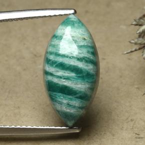 Pine Green Amazzonite Gem - 8.1ct Cabochon taglio marquise (ID: 492117)