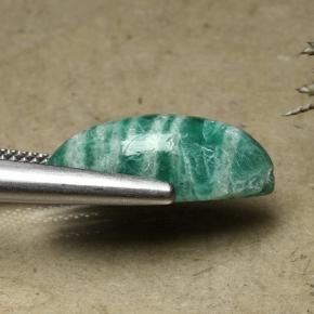 Amazonite Gemstone in 18 x 9 mm (calibrated) Size for Sale, Amazonite Stone in Pine Green Color