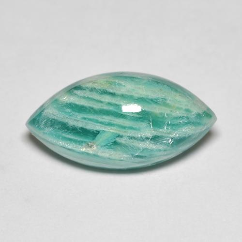7.69 ct Green Amazonite, 18.3 x 9.3 mm Marquise Cut From Madagascar, Photo A