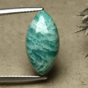 7.52 ct Green Amazonite Gemstone, Amazonite Gem in Marquise Cabochon Shape for Sale.