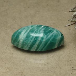 7.52 ct Green Amazonite Stone, Natural Amazonite in Marquise Cabochon Shape for Sale