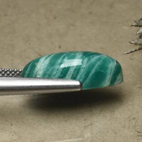 Amazonite Gemstone in 18 x 9 mm (calibrated) Size for Sale, Amazonite Stone in Pine Green Color