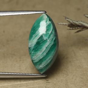 6.2ct Marquise Cabochon Blue-Green Amazonite for sale thumb image of 6.2ct Marquise Cabochon Blue-Green Amazonite (ID: 492122)