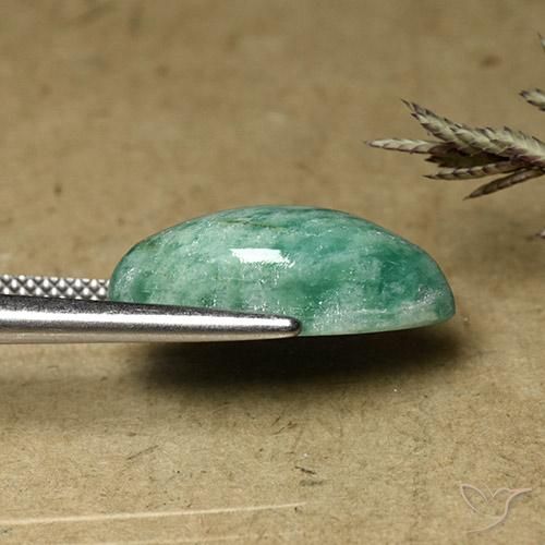 Amazonite Gemstone in 18.1 x 9.3 mm Size for Sale, Amazonite Stone in Pine Green Color