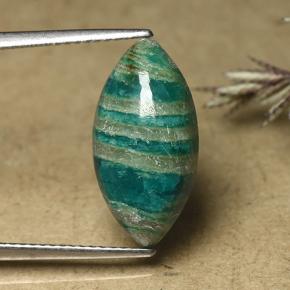 5.4ct Marquise Cabochon Blue-Green Amazonite for sale thumb image of 5.4ct Marquise Cabochon Blue-Green Amazonite (ID: 492126)
