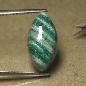8.18 ct Green Amazonite Gemstone, Amazonite Gem in Marquise Cabochon Shape for Sale.