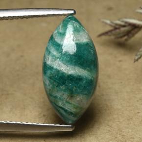 Pine Green Amazzonite Gem - 6.3ct Cabochon taglio marquise (ID: 492168)