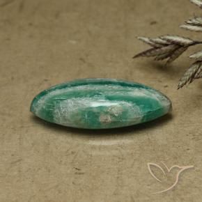 6.00 ct Green Amazonite Stone, Natural Amazonite in Marquise Cabochon Shape for Sale