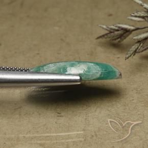 Amazonite Gemstone in 20.2 x 10.1 mm Size for Sale, Amazonite Stone in Medium Green Color